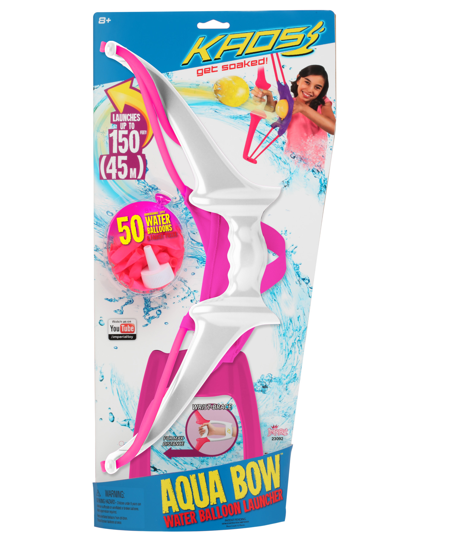 UPC 076666230921 product image for KAOS™ Aqua Bow™ Water Balloon Launcher - Pink/White | upcitemdb.com