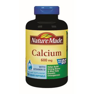 Nature Made Calcium 600 mg with Vitamin D, 100 Softgels
