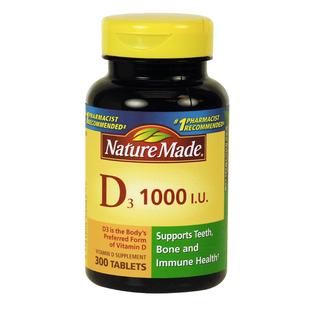 Nature Made Vitamin D3 1000 IU, 300 Tablets - Health ...