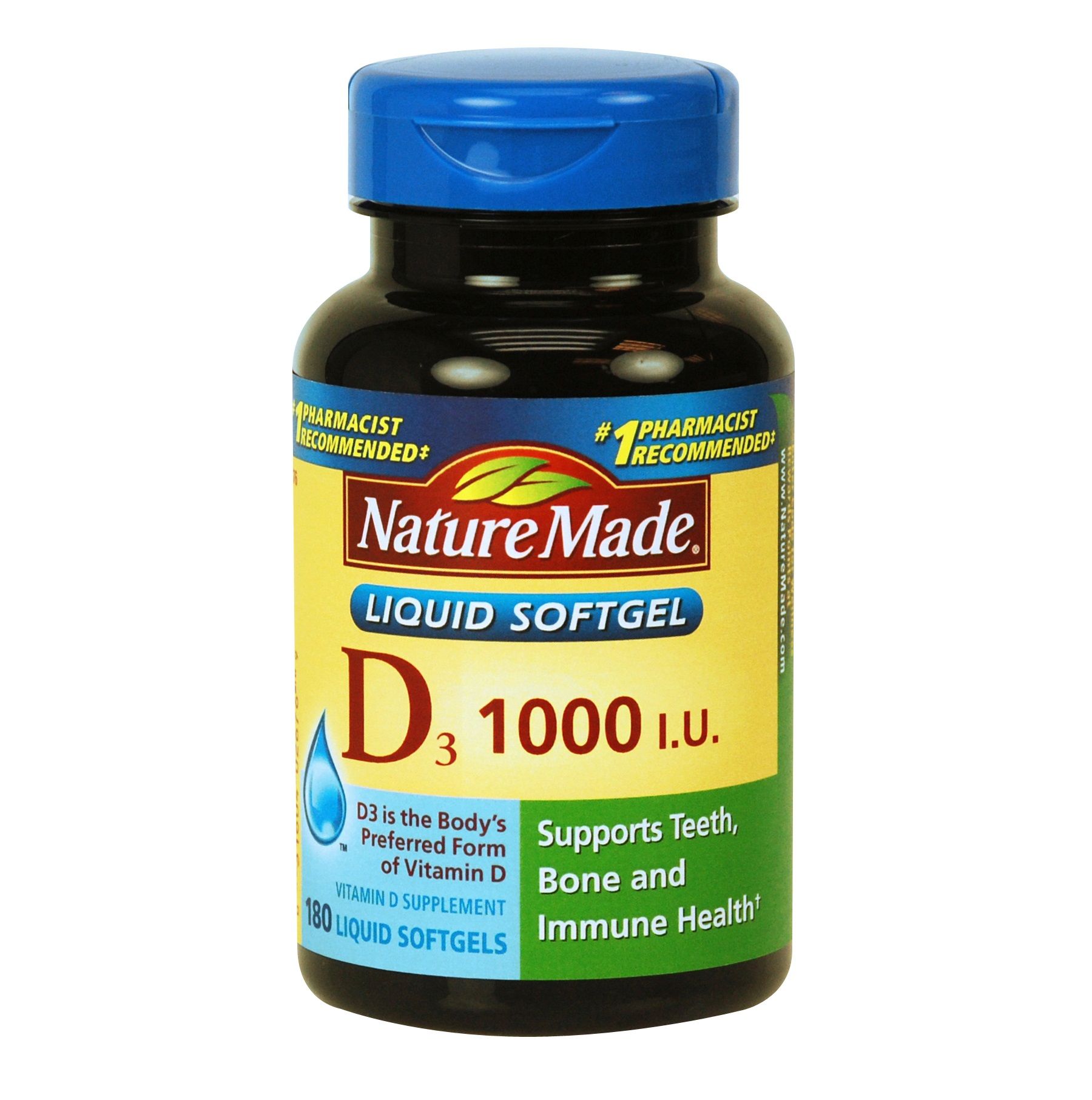 Vitamin D3 1000 IU, 180 Softgels