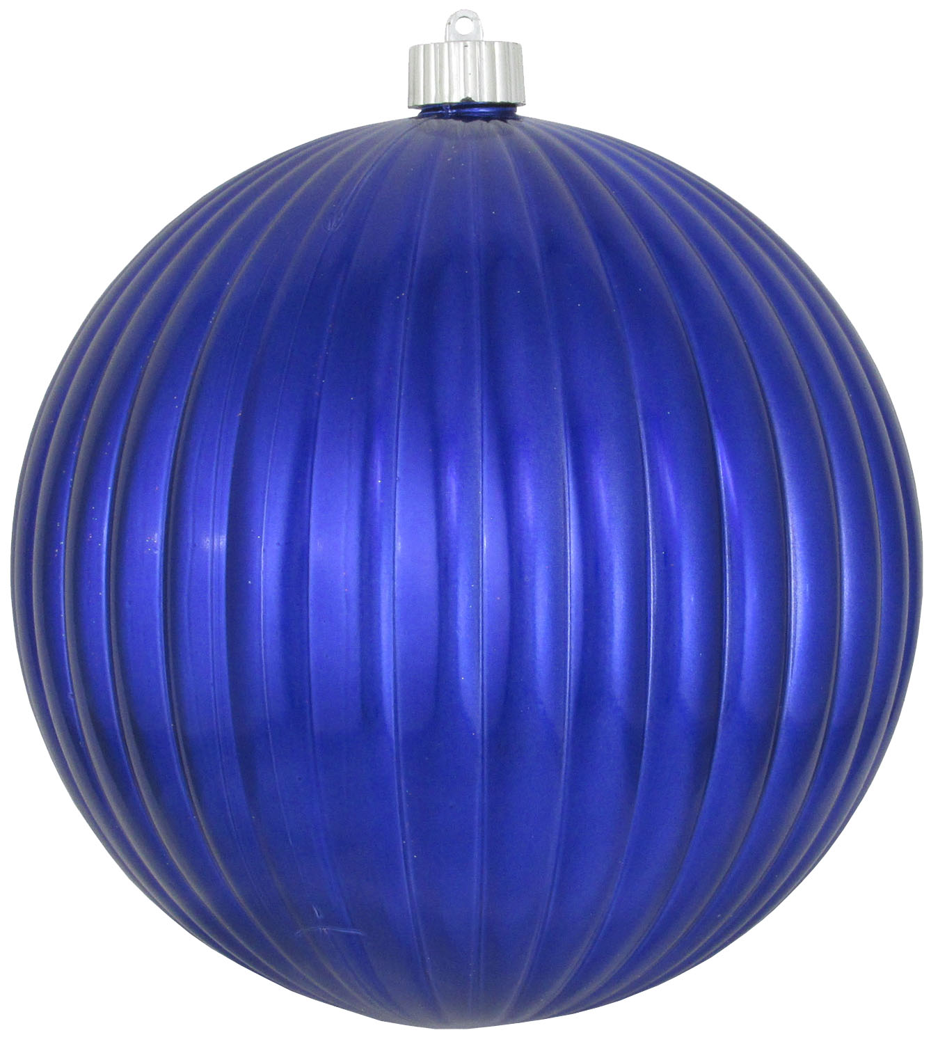 6 Ct Azure Blue 200mm Christmas Ripple Ornament
