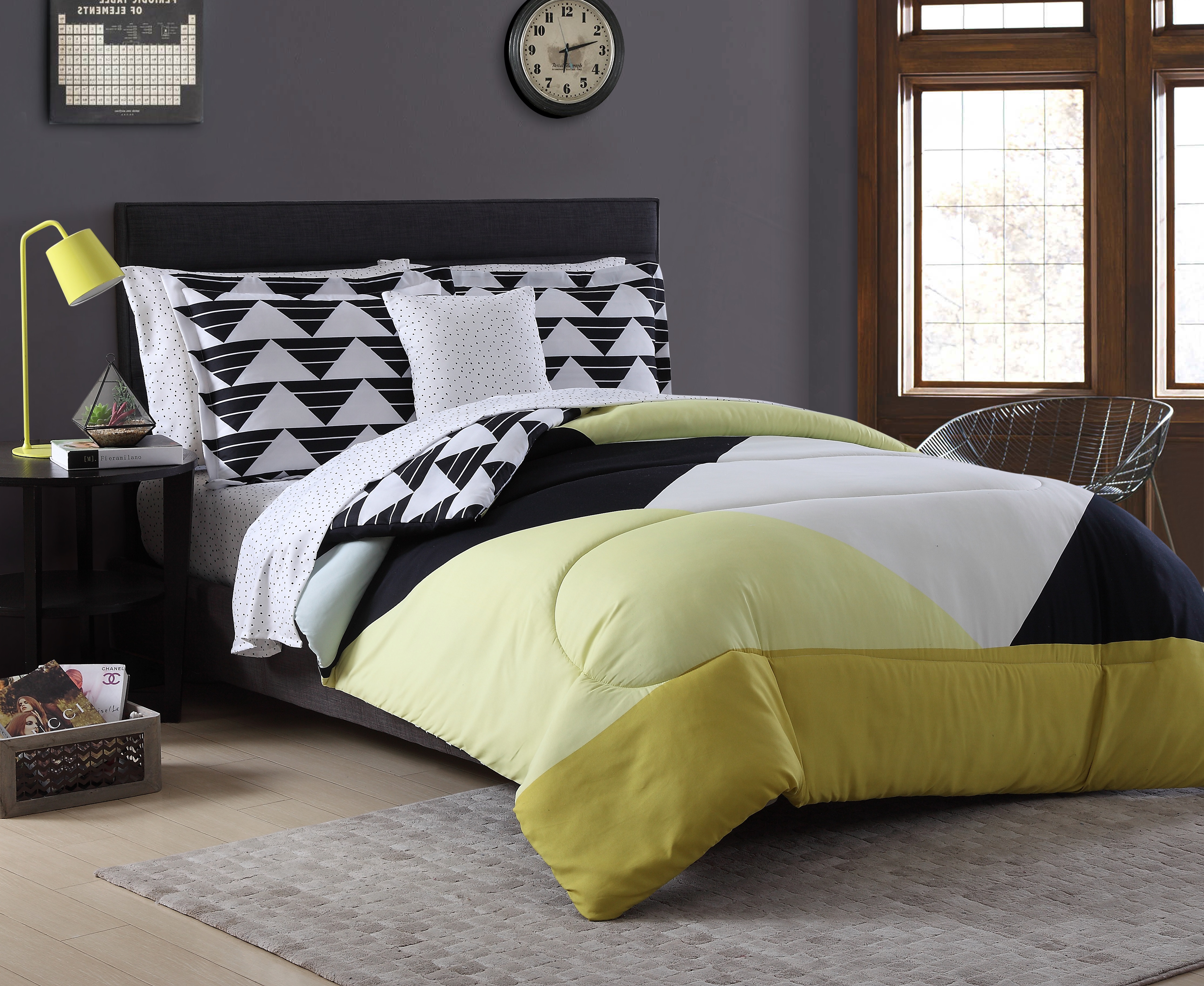 Essential Home Complete Bed Set - Pyramid Color Block