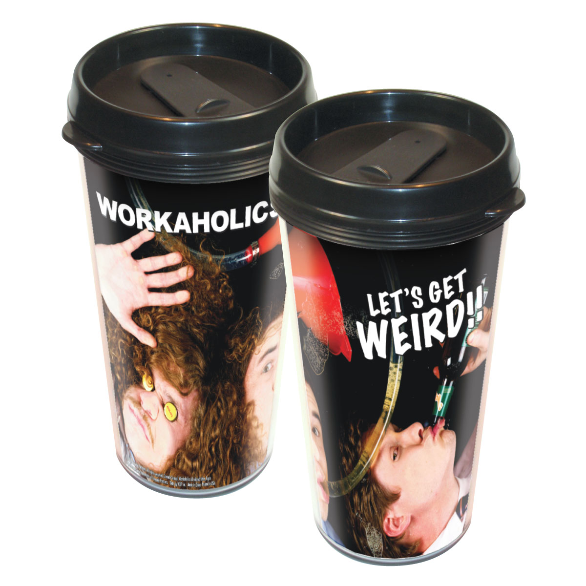 UPC 674449381077 product image for ICUP Workaholics Let's Get Weird Beer Funnel 16 oz Travel Mug | upcitemdb.com
