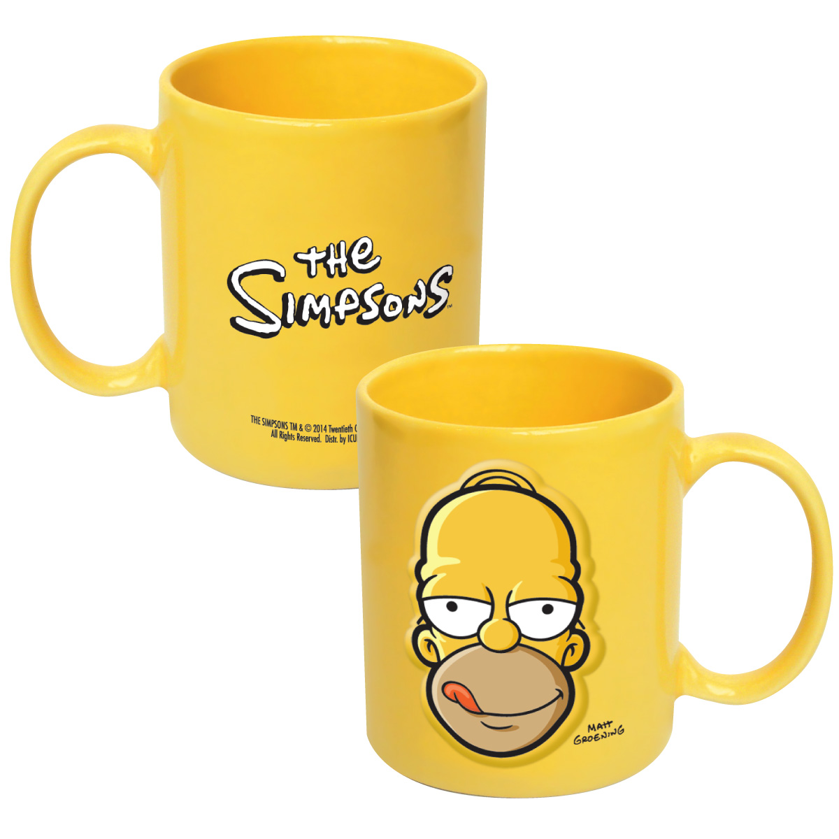 Simpsons Homer Face Embossed 20 oz Ceramic Mug