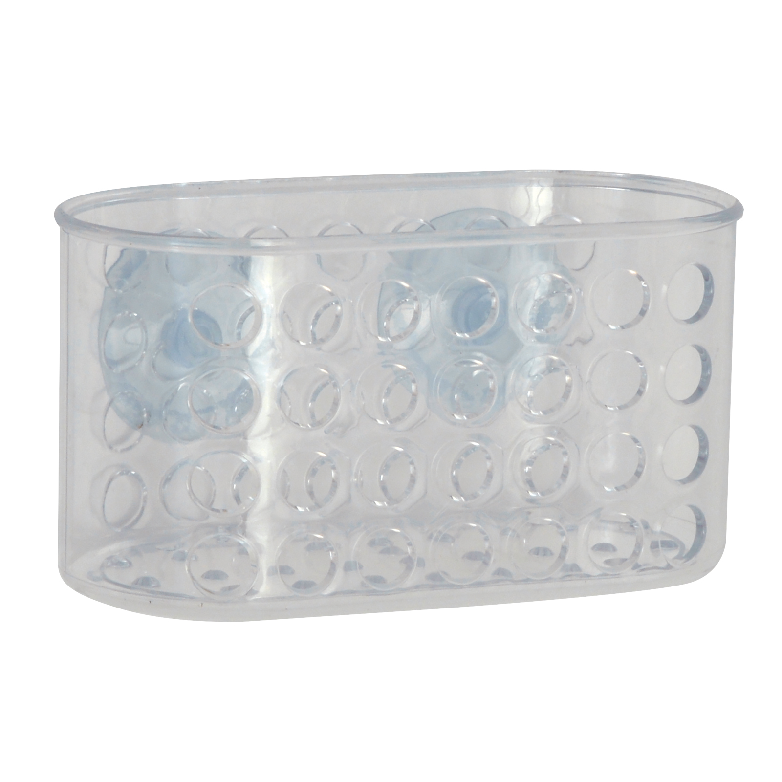 Exquisite Shower Basket Small with 2 Suction Cups Clear Plastic and