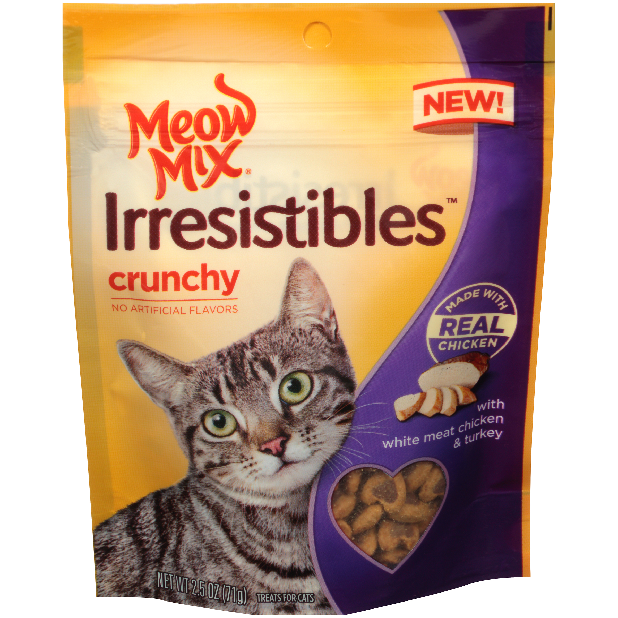 Meow Mix Irresistibles Crunchy Cat Treats with White Meat 2.5 oz Shop