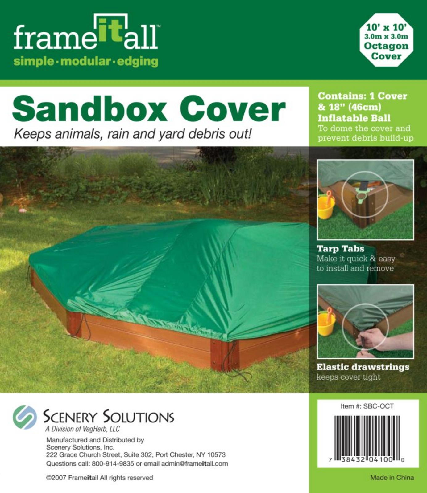 10.5ft.dia. x 5.5in. Circle/Octagon Sandbox Cover