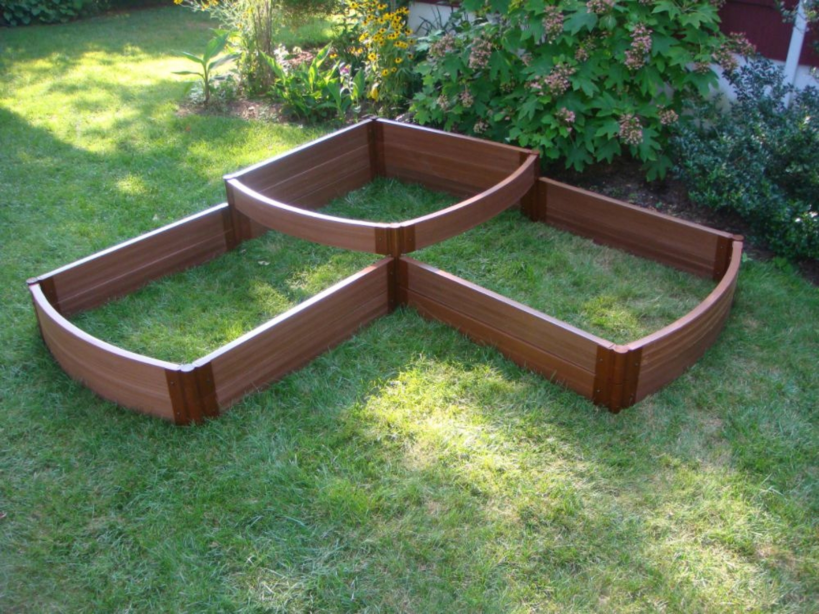 Two Inch Series 98in. x 98in. x  22in. Composite Split Waterfall Raised Garden Bed Kit