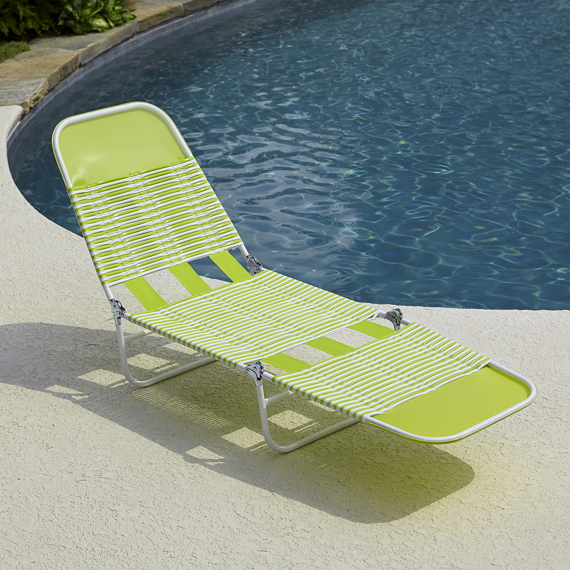 PVC Chaise Lounge- Green - Outdoor Living - Patio Furniture - Chairs