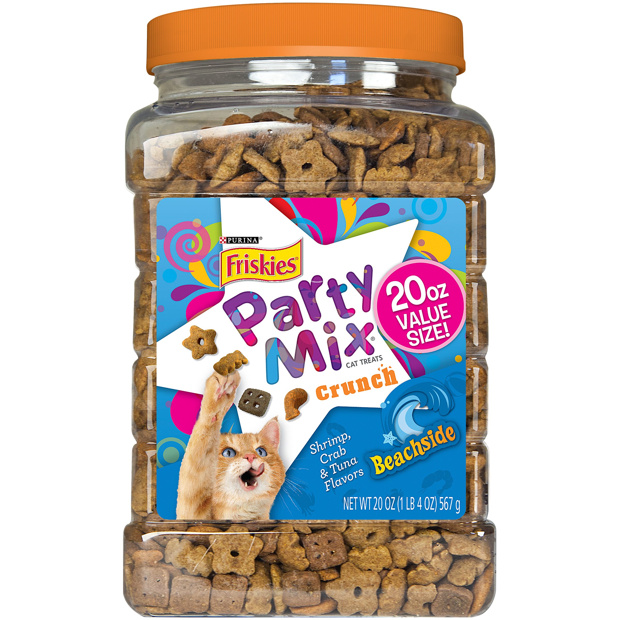 Friskies Party Mix Crunch Beachside Cat Treats 20 oz. Canister Shop