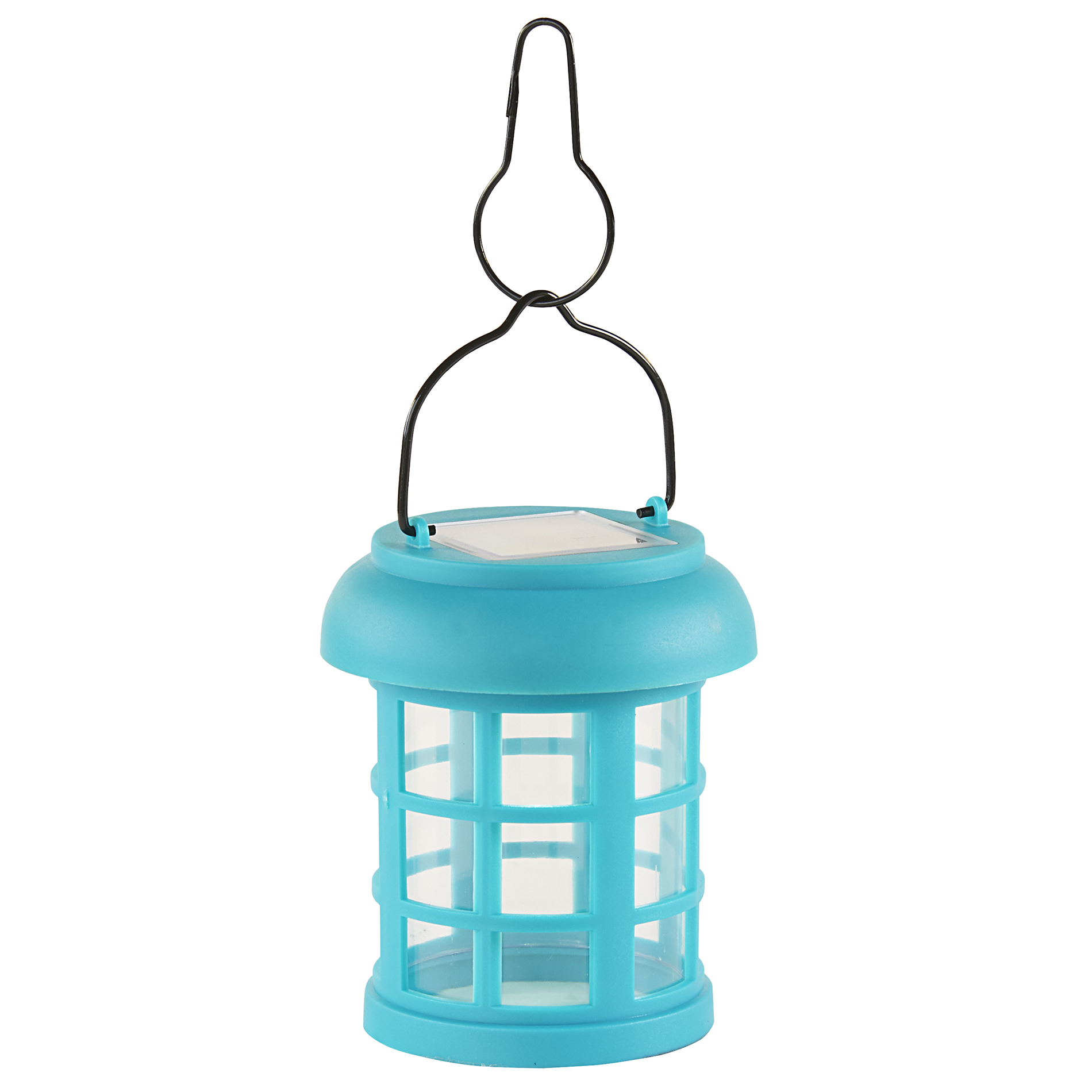 Essential Garden Small Round Hanging Solar Lantern - Teal ...