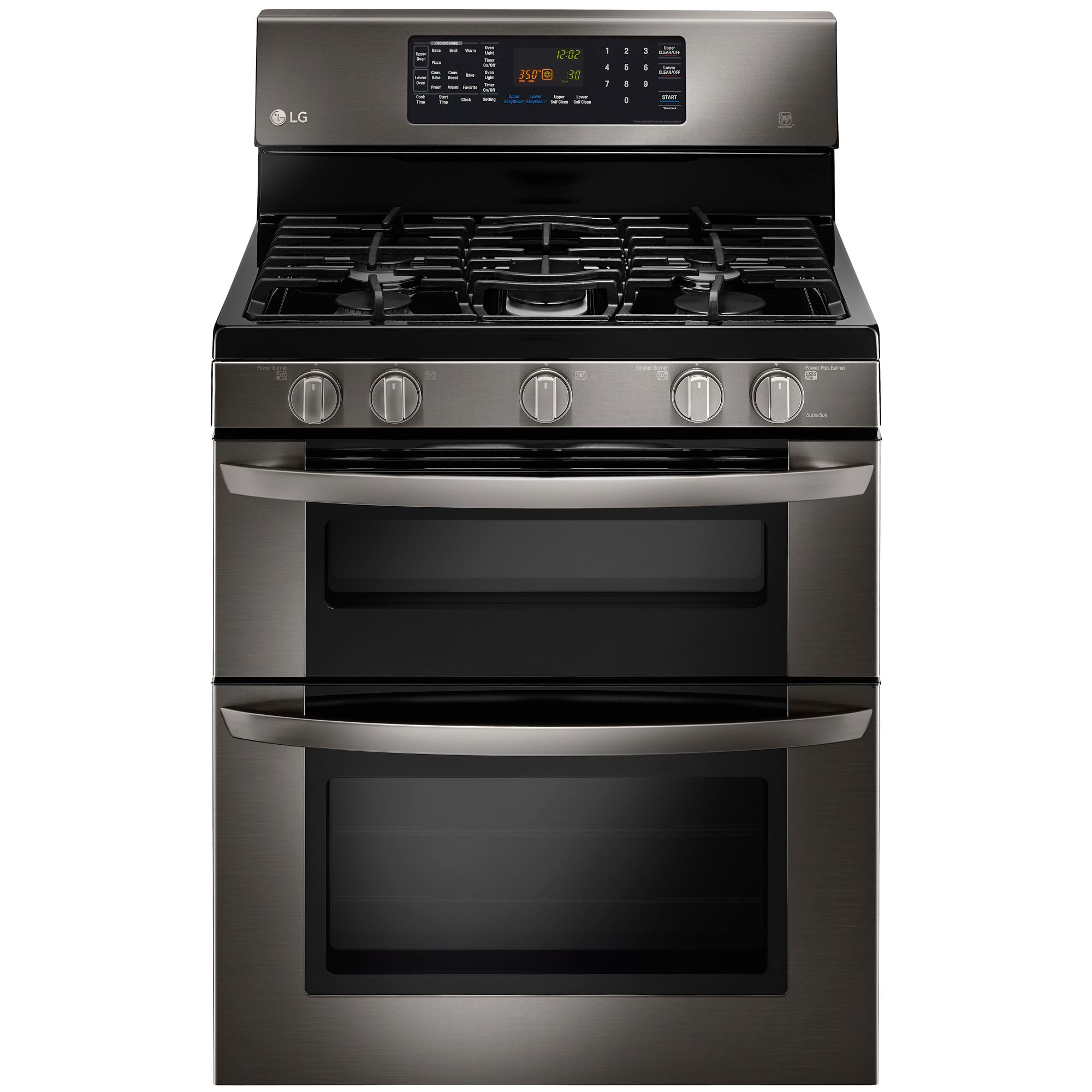 LG LDG3036BD 6.1 cu. ft. DoubleOven Gas Range w/EasyClean Black