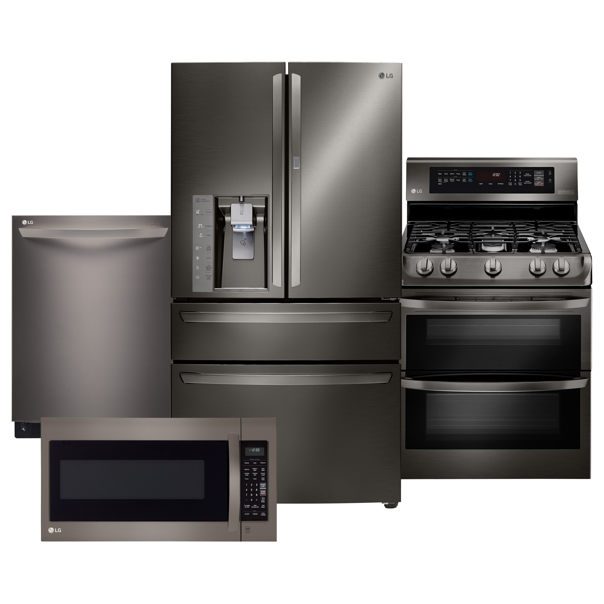 LG 4 Piece Bundle w/ DoorinDoor™Refrigerator amp; Double 