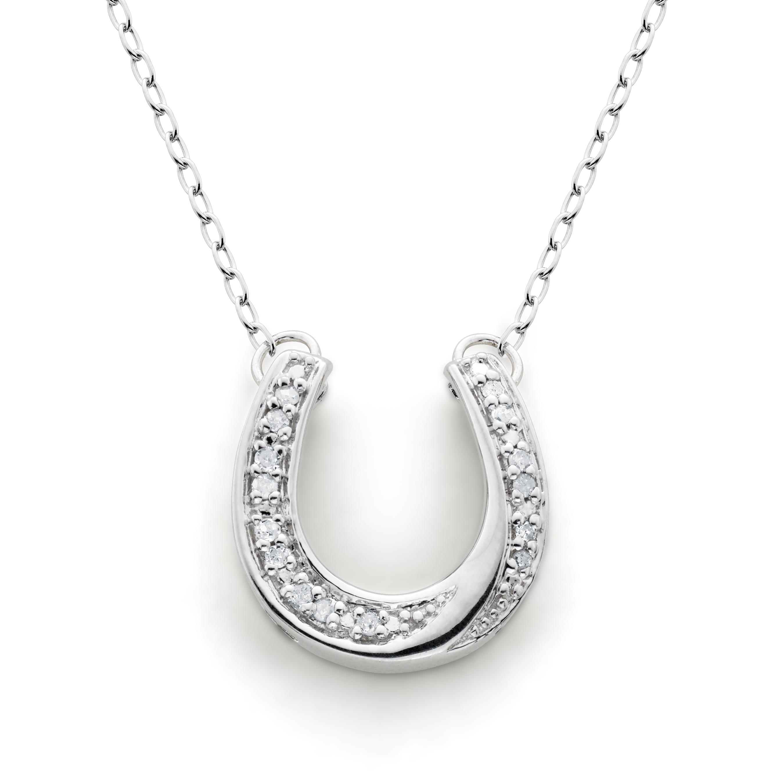 Sterling Silver 1 10Cttw Diamond Horseshoe Pendant Shop Your Way
