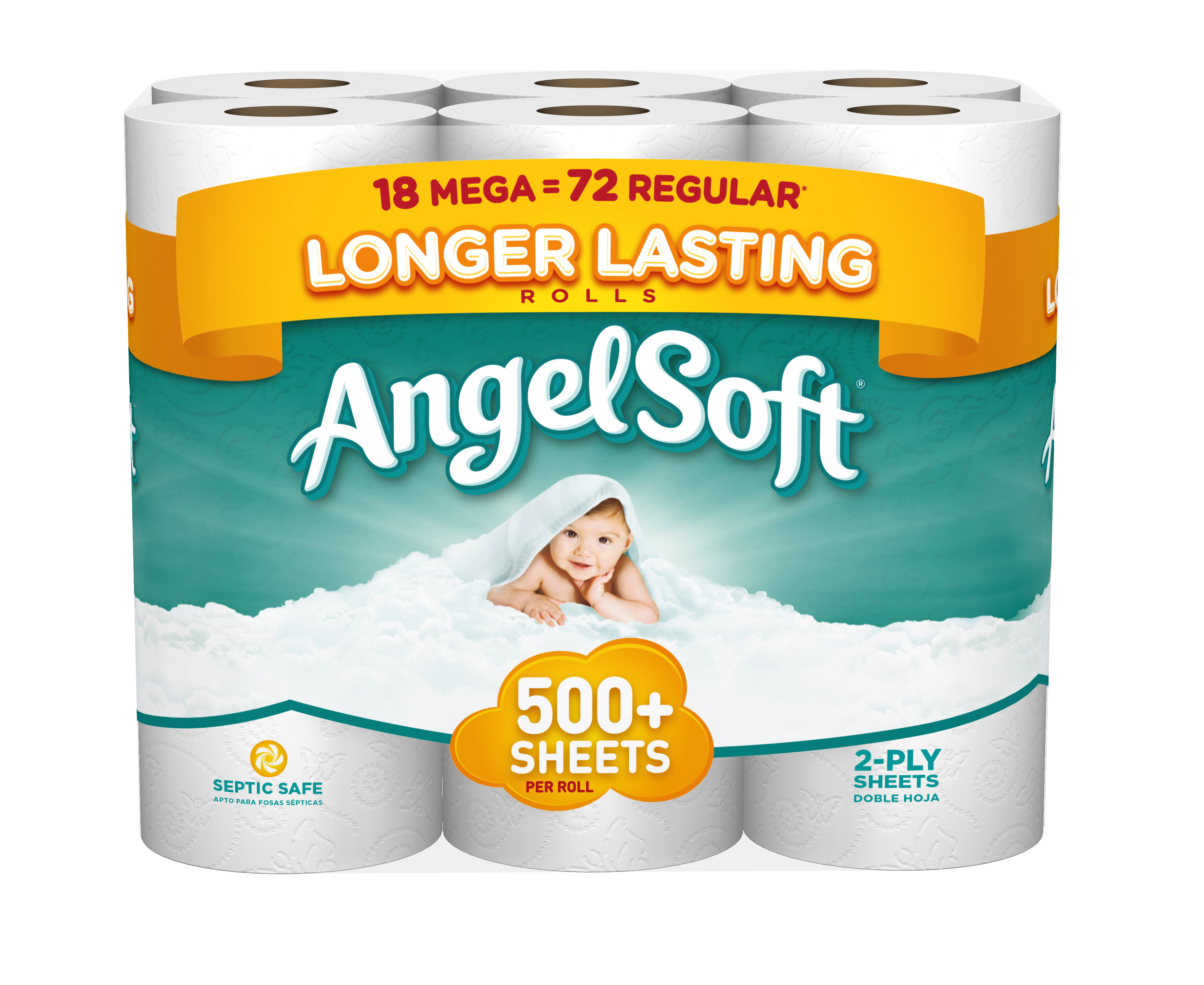 UPC 030400790409 product image for Angel SoftÂ® Toilet Paper, 18 Mega Rolls, Bath Tissue | upcitemdb.com