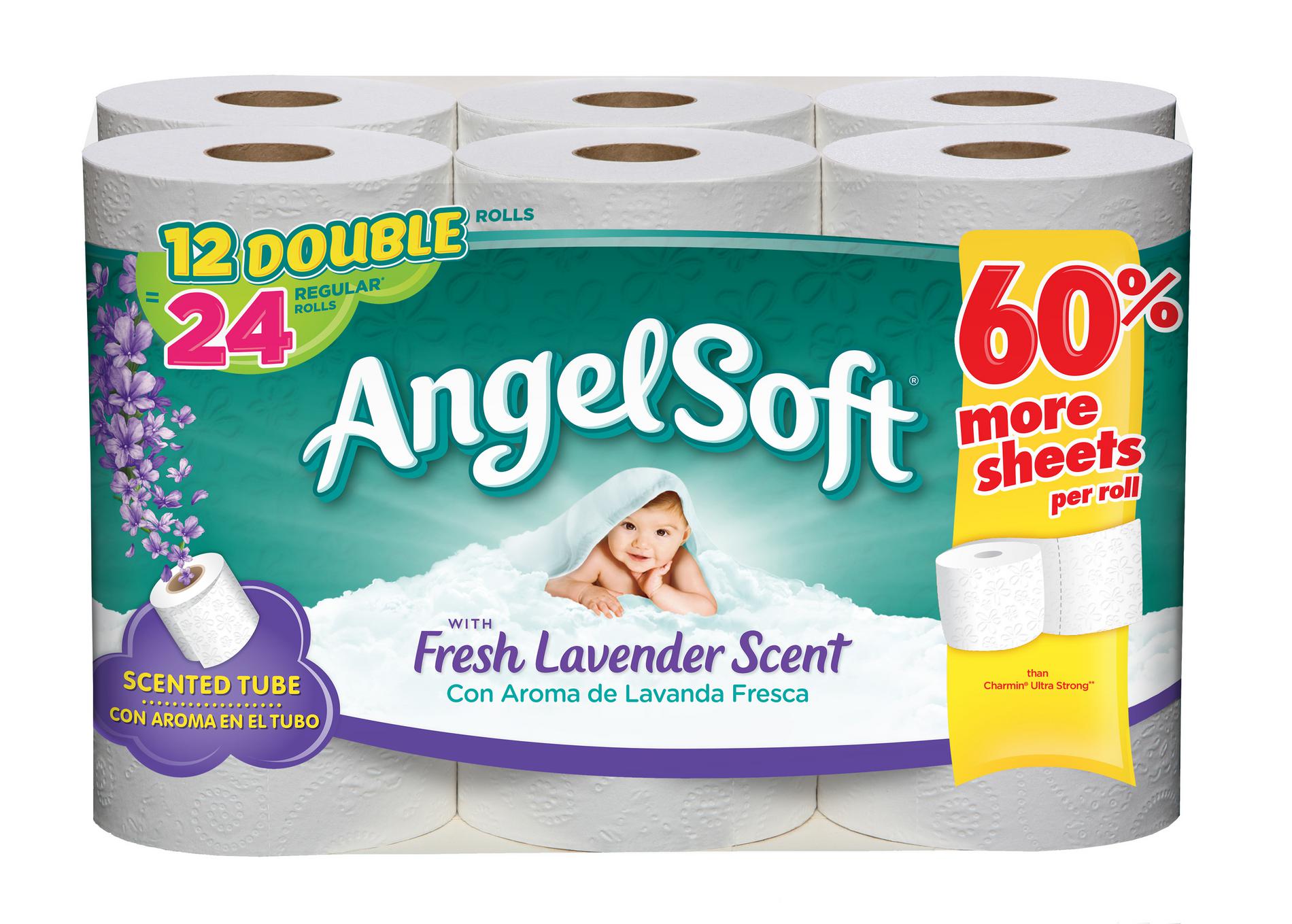 Angel Soft Lavender scent 12 Double Rolls Toilet Paper Shop Your Way