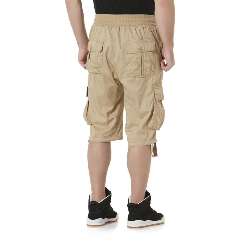 Young Men's Twill Cargo Jogger Shorts
