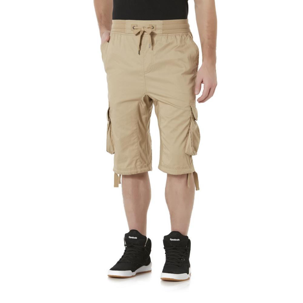 Young Men's Twill Cargo Jogger Shorts