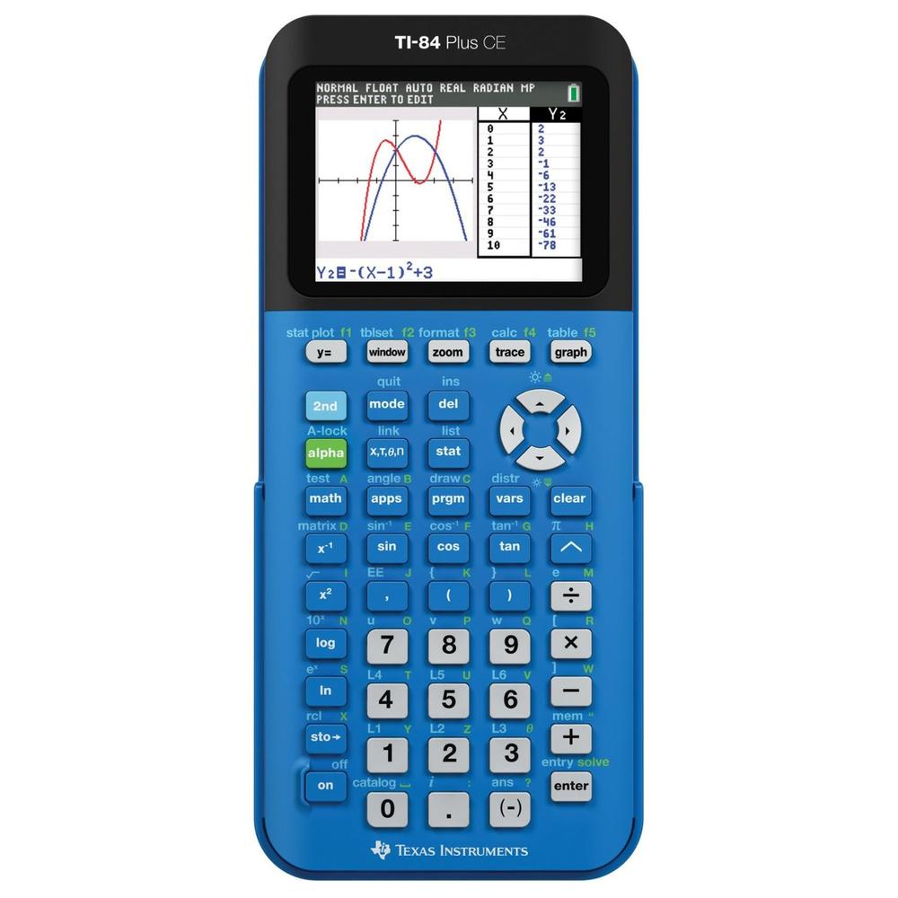 TI-84 Plus CE Graphing Calculator - Blue Lightning