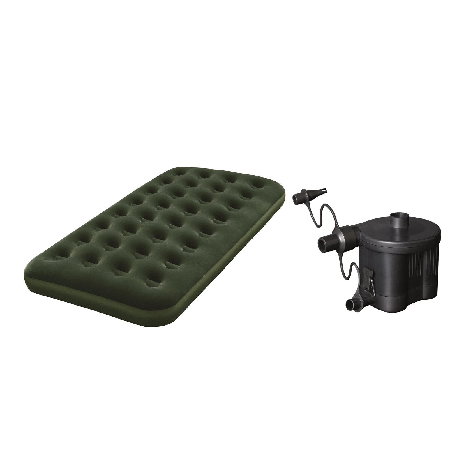 UPC 821808126170 product image for Flocked Twin Air Bed with Battery Pump | upcitemdb.com