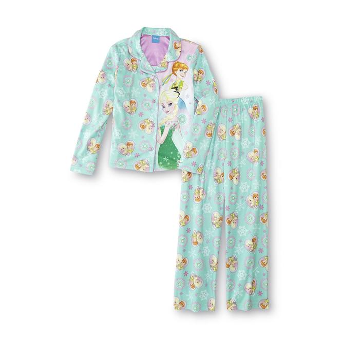 Disney Frozen Girl's Microfiber Pajamas Anna & Elsa Clothing, Shoes