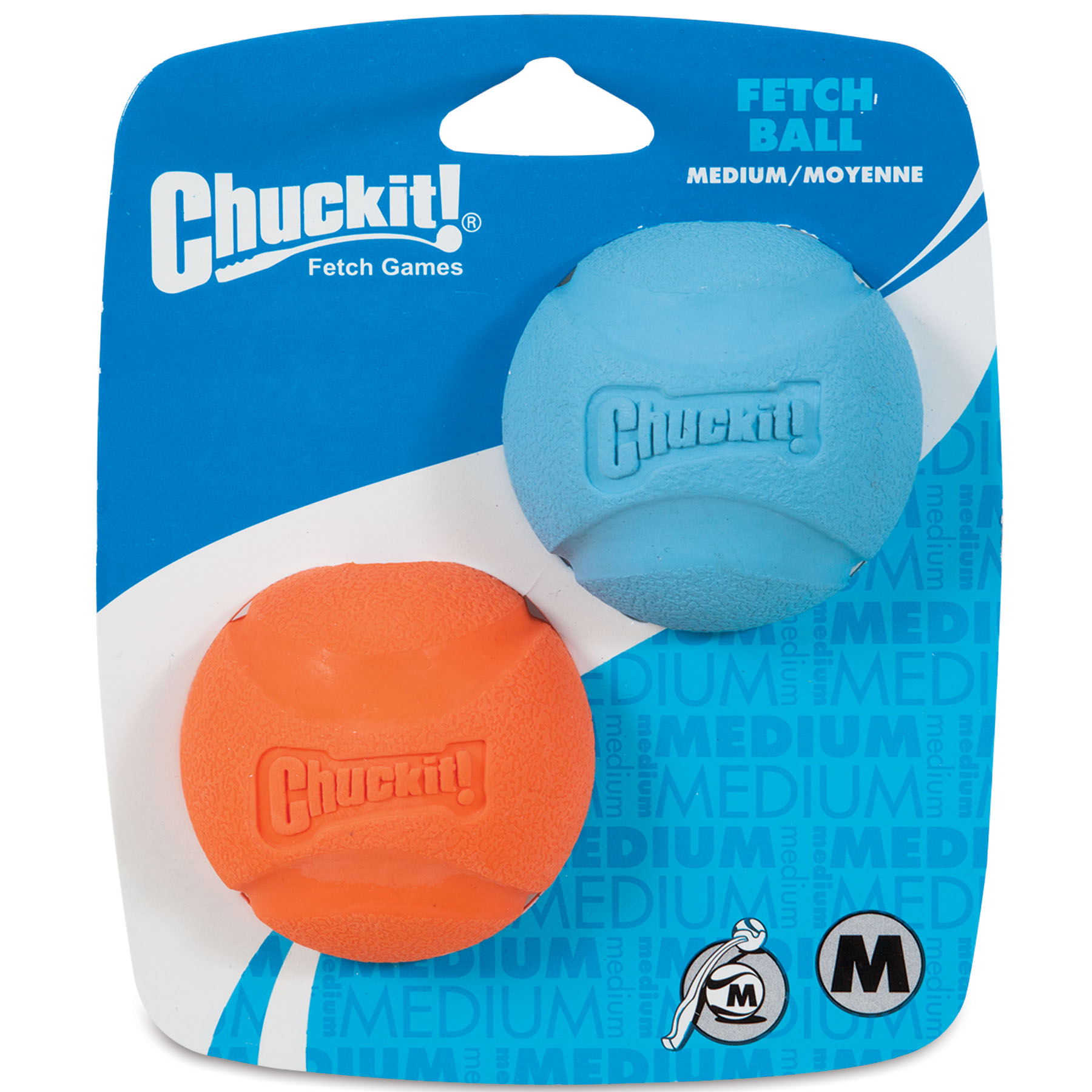Chuckit! Fetch Ball Soft Rubber Dog Toy, Medium, 2 Packs