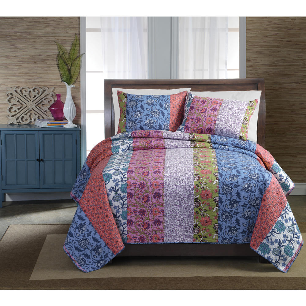 Newberry Stripe King Quilt with 2 shams