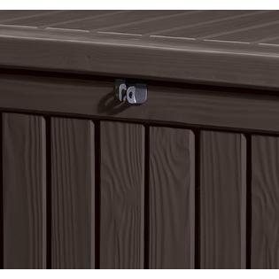 Keter Rockwood Plastic Deck Storage Box Outdoor Patio ...