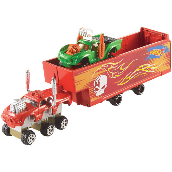 Hot Wheels Snap Rides Truck and Trailer Vehicle - Toys ...