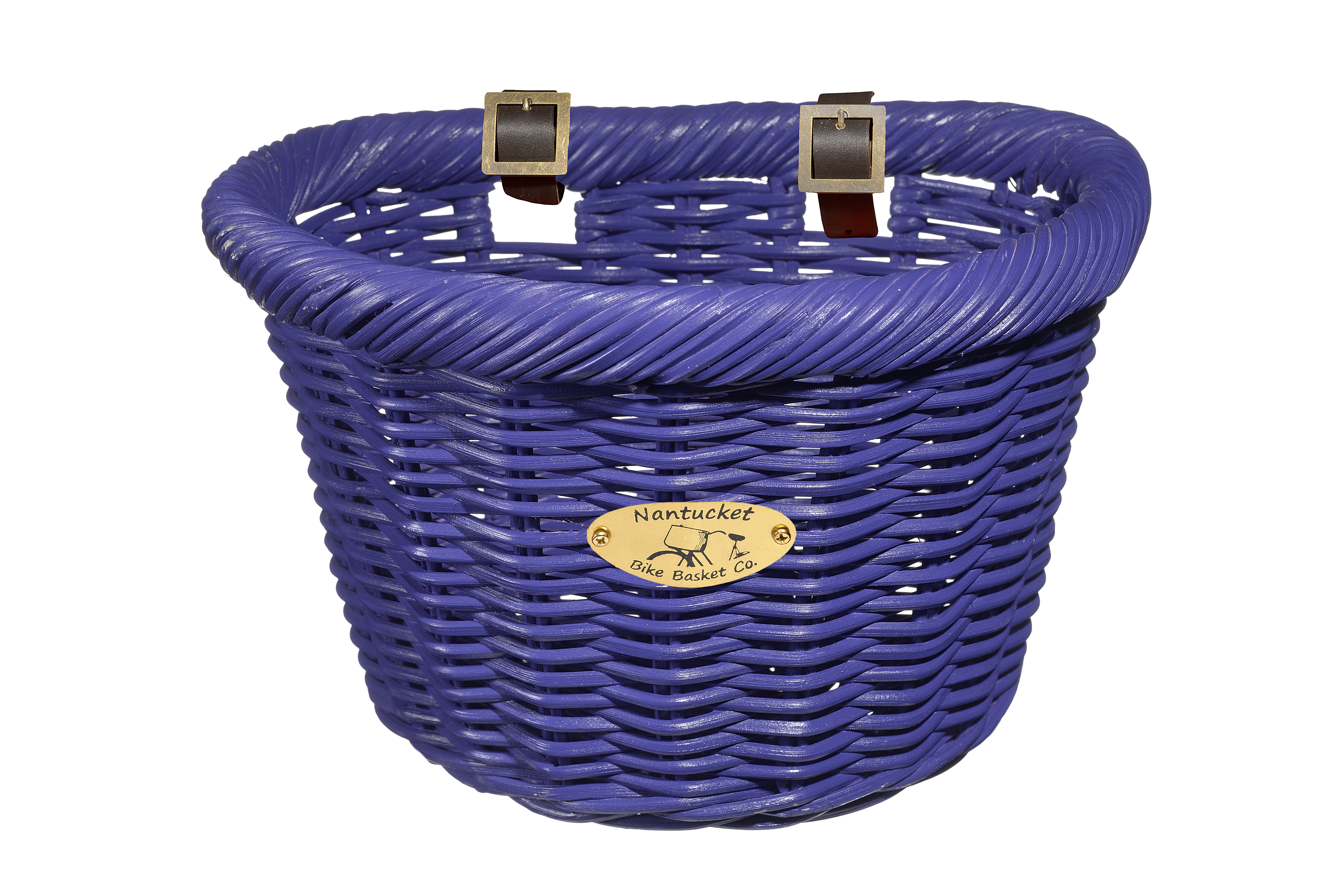 Nantucket Bicycle Basket Co. Cruiser Adult D-Shape Basket, Purple
