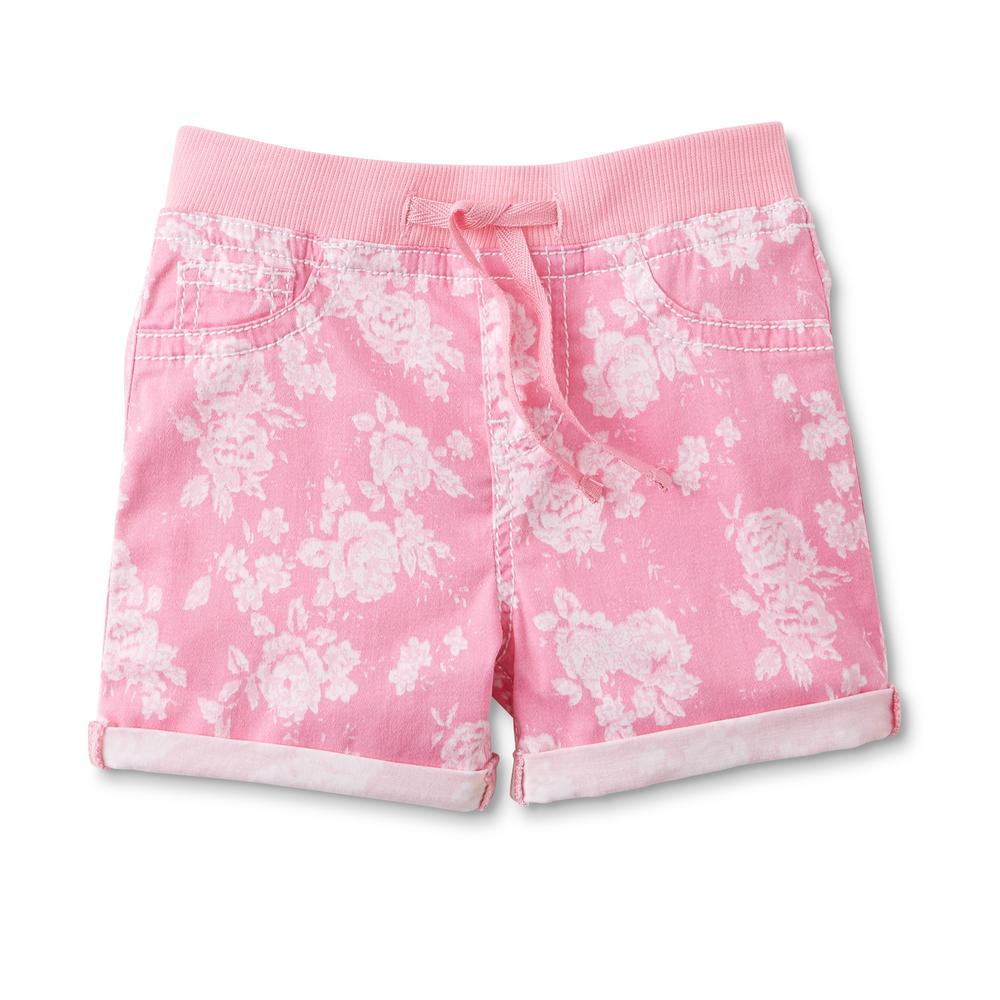 Girl's Twill Shorts - Floral Print