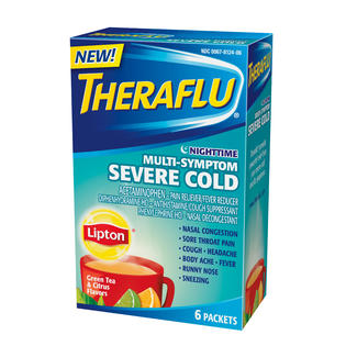 Theraflu Multi-Symptom Severe Cold Packets Lipton Green ...