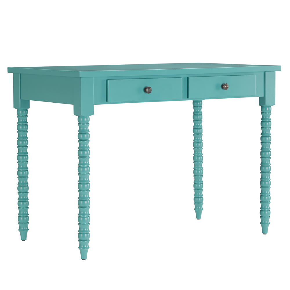 Valorie Writing Desk in Gem Turquoise
