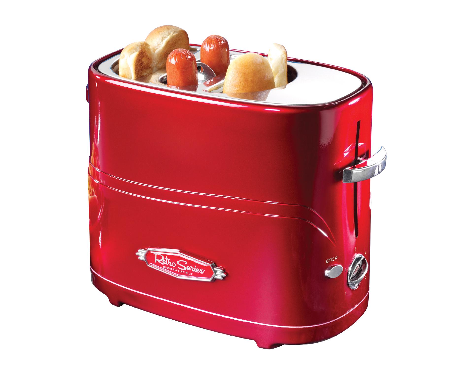 Uncategorized Hot Dog Cookers Specialty Kitchen Appliances nostalgia electrics retro hot dog toaster red sears
