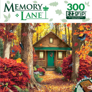 MASTERPIECES 300 Piece EZ-Grip Memory Lane Puzzle - Hidden Retreat