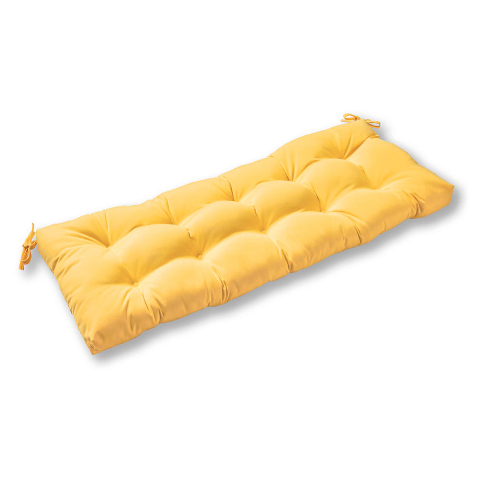 44" Outdoor Swing/Bench Cushion, Sunbrella&reg; Fabric, Buttercup Yellow