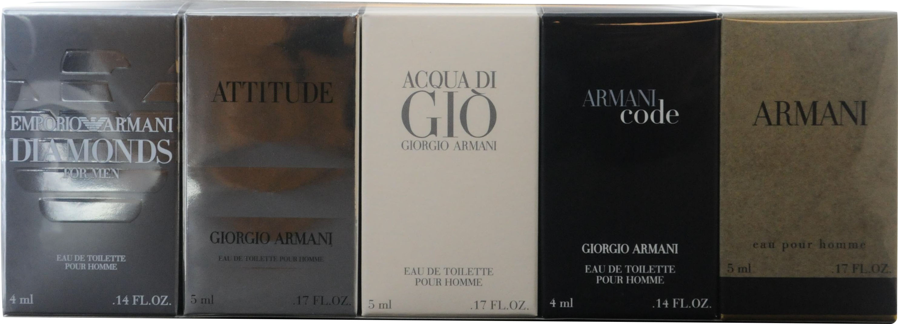 giorgio armani mens 5 piece mini set
