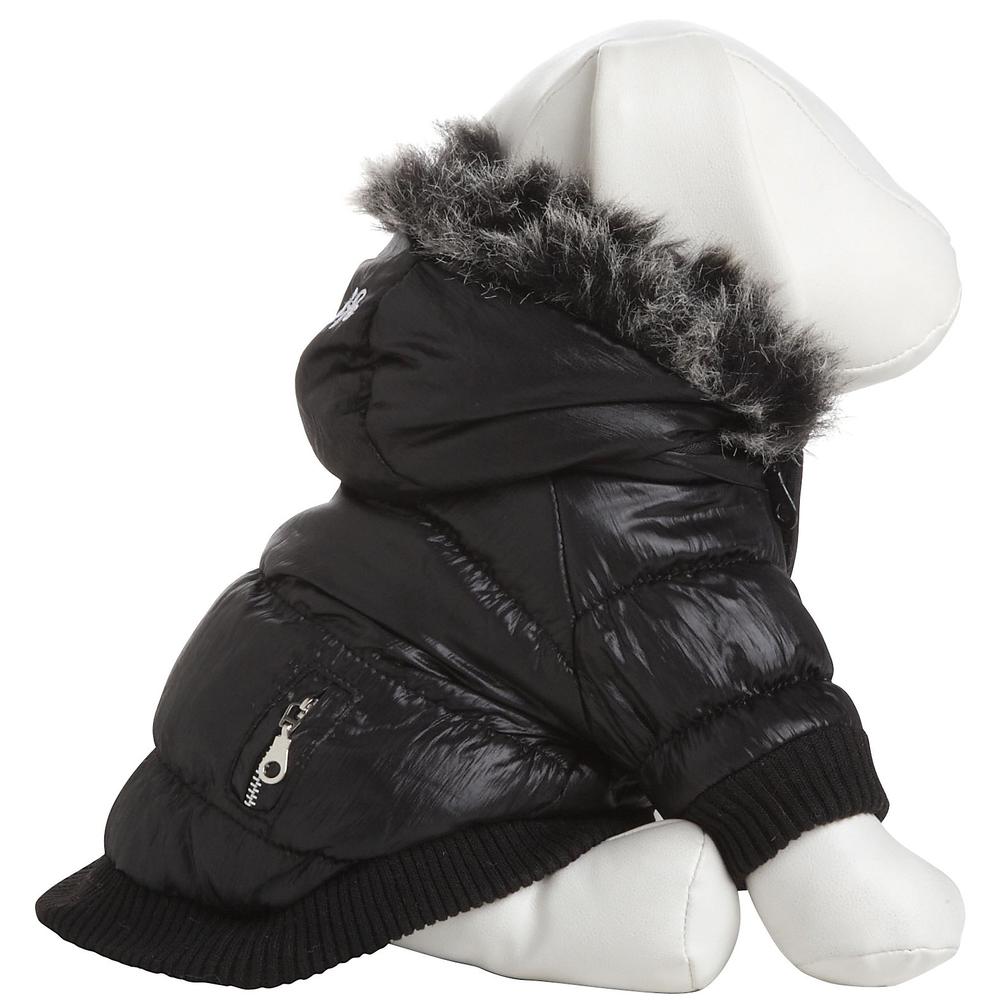 Metallic Fashion Pet Parka Coat with Removable Hood