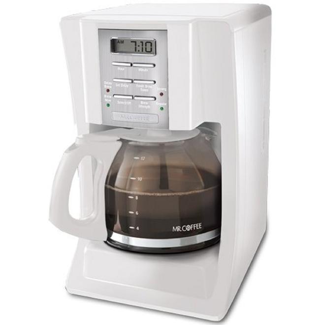 Mr. Coffee - BVMCSJX20 - 12-Cup Programmable Coffeemaker White Sears Outlet