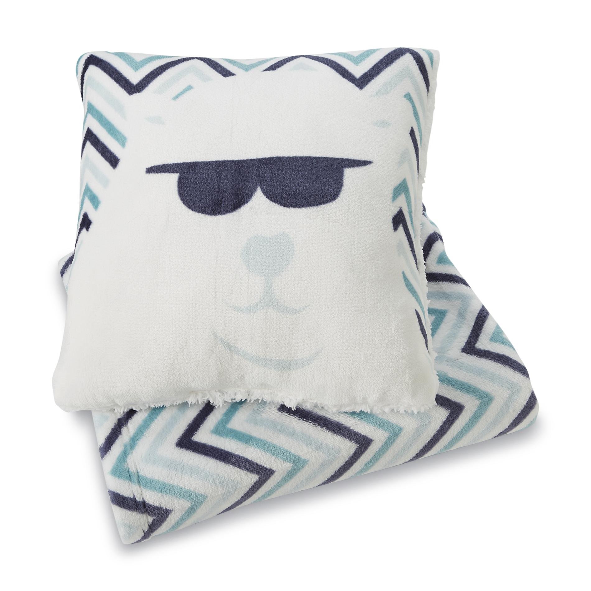 Cannon Fleece Pillow & Throw Set - Polar Bear - Home - Bed & Bath - Bedding Basics - Blankets ...