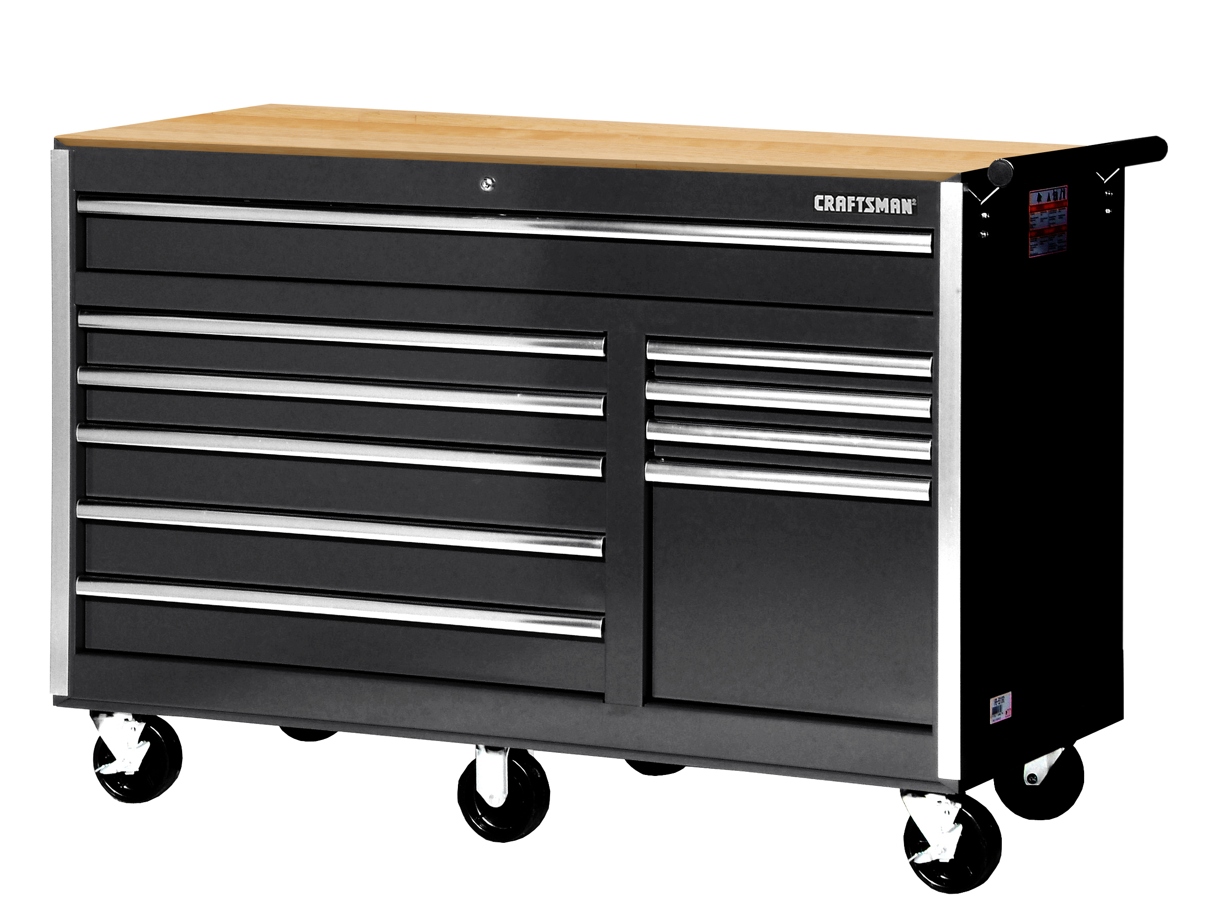 Craftsman 56 in. 10Drawer Ball Bearing Slides With Hard Wood