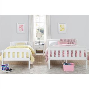 Dorel Airlie White Twin over Full Bunk Bed