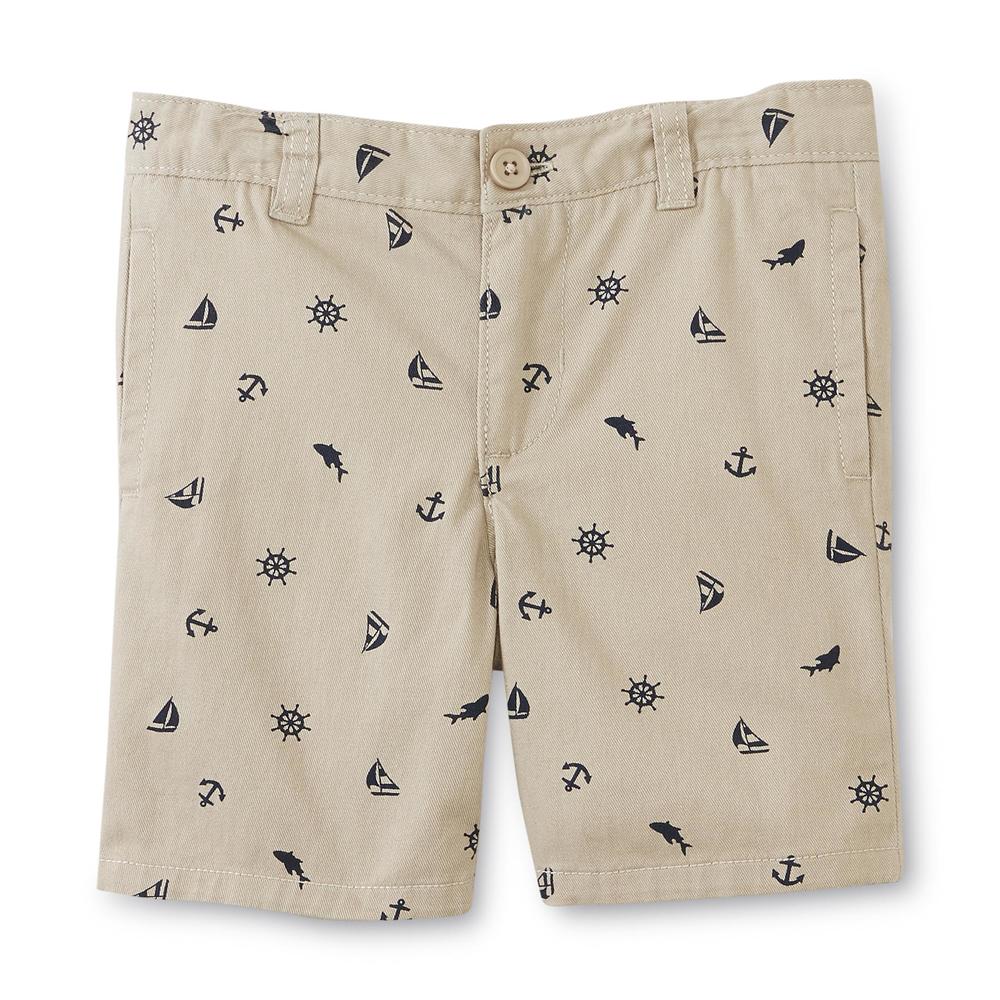 Infant & Toddler Boy's Twill Shorts - Nautical Print