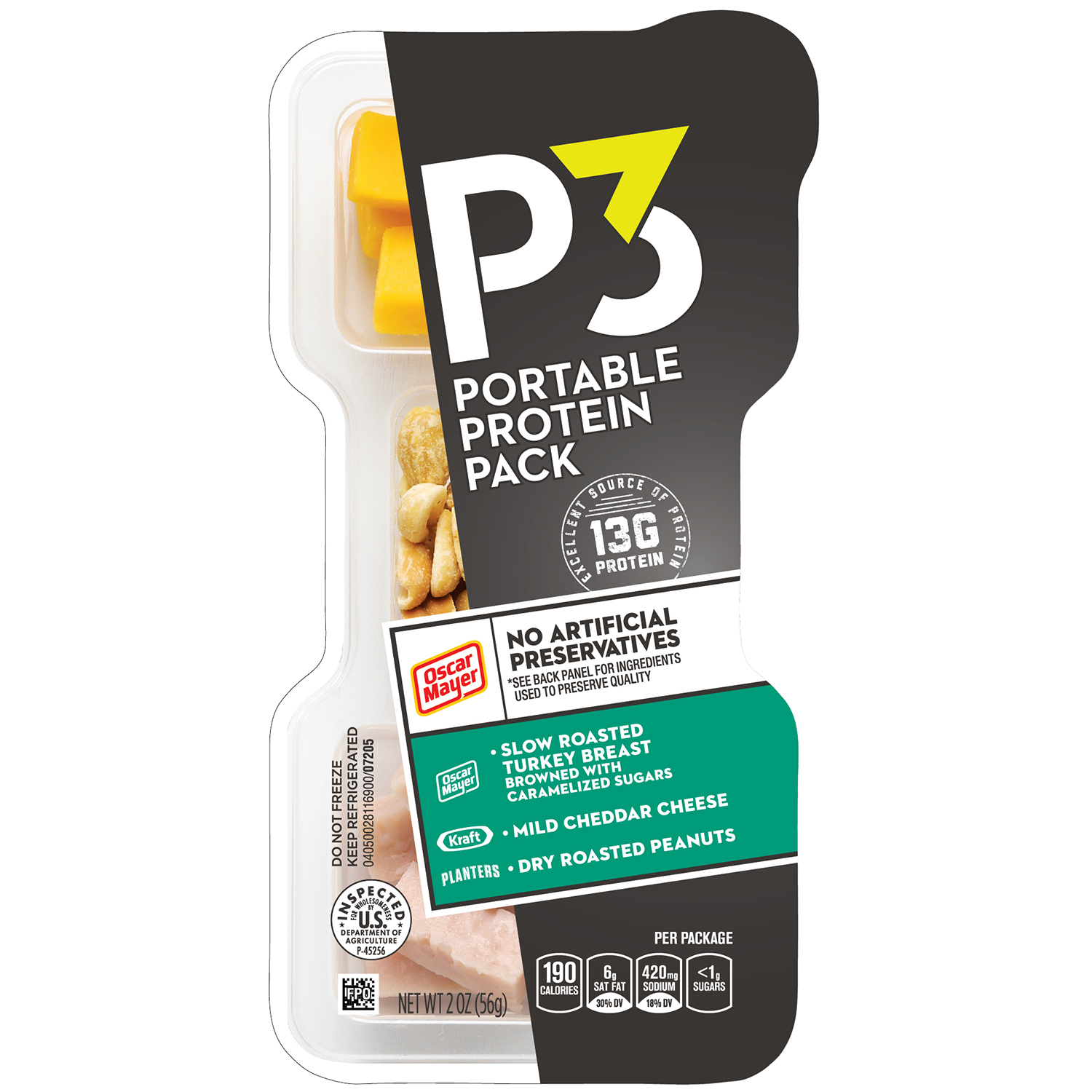 UPC 044700072059 product image for Turkey Breast/Cheddar Cheese/Peanuts Portable Protein Pack 2 OZ TRAY | upcitemdb.com