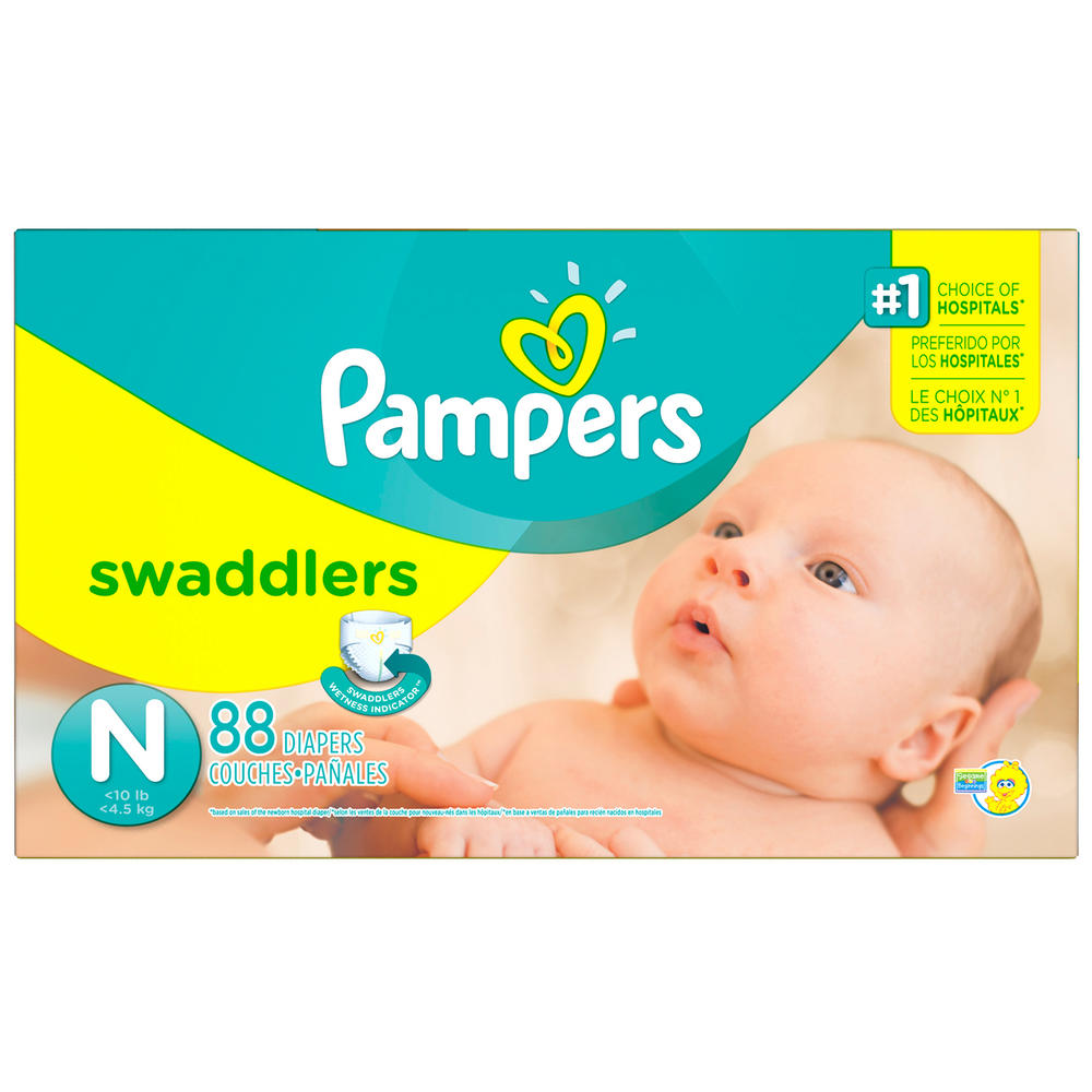 Swaddlers Newborn Size 0, Super Pack, 88 Diapers
