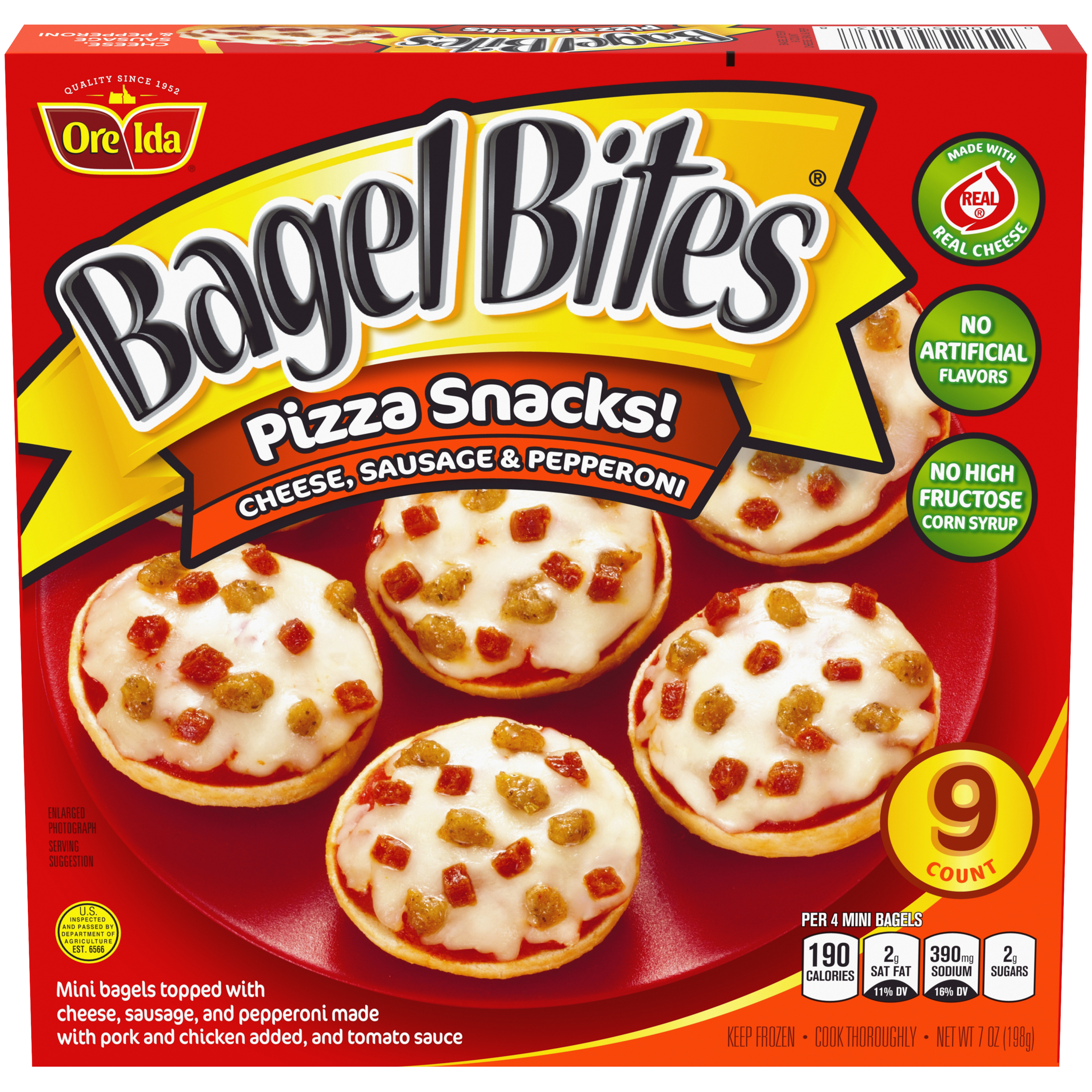 UPC 070085060138 product image for Cheese Sausage & Pepperoni Mini Bagels 7 OZ BOX | upcitemdb.com