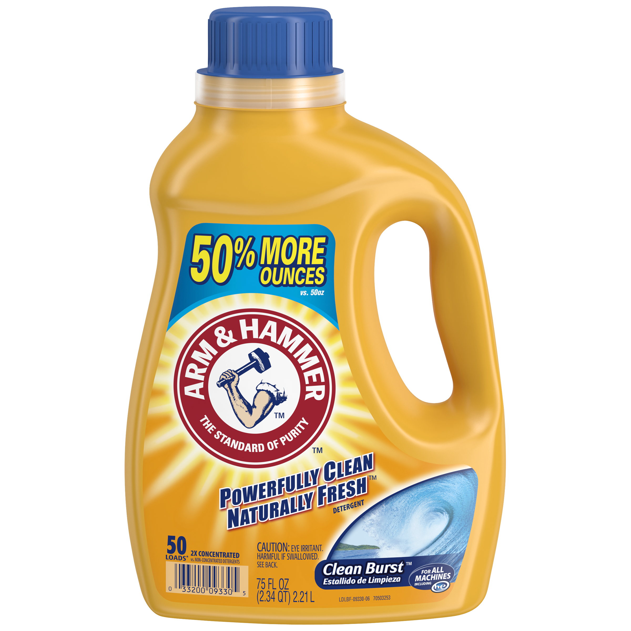 Arm & Hammer Detergent, 2X Ultra, Clean Burst 75 fl oz (2.34 qt) 2.21