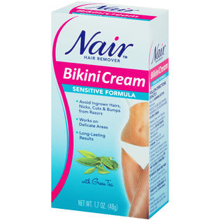 remover formula tea cream bikini sensitive Nair green hair with