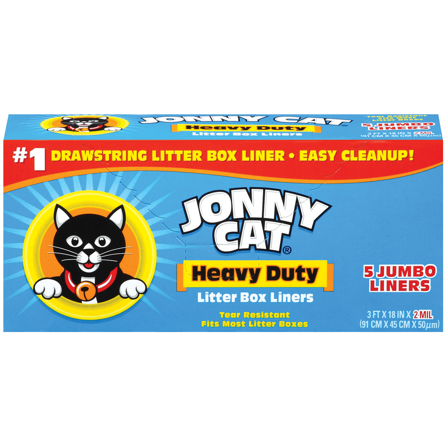JONNY CAT Jonny Cat, Litter Box Liners, Heavy Duty, Jumbo, 5 liners