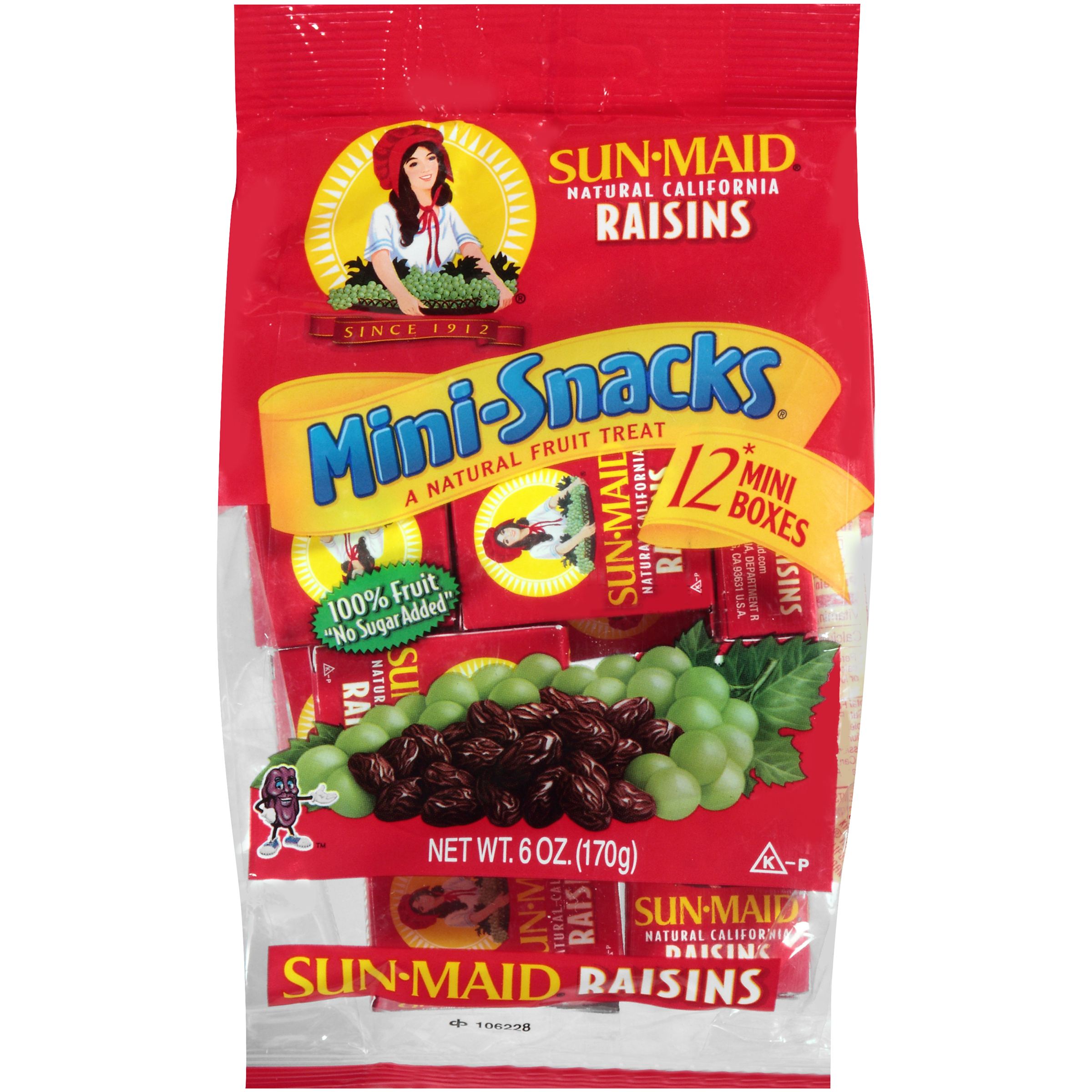 UPC 041143125762 MiniSnacks Raisins 6 OZ BAG